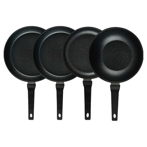 퀸센스 디너 후라이팬 세트 4개, 브라운, 1세트, 28cm 후라이팬 + 28cm 후라이팬 + 24cm 후라이팬 + 24cm 궁중팬