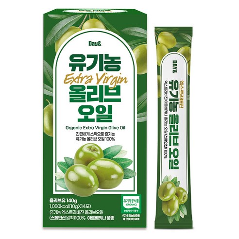 데이앤 유기농 엑스트라버진 올리브오일 14p, 140g, 1개
