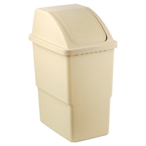 바이굿즈 슬림 종량제 대용량 휴지통 75L, 베이지
