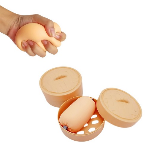 토브라인 만두 빵떡말랑이 스퀴시 장난감, 소시지, 1개