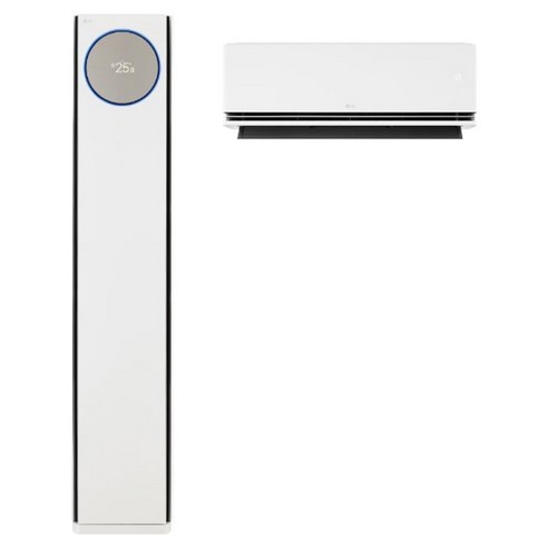 LG전자 인버터 58.5㎡(17.7평) + 18.7㎡(5.7평) 휘센 오브제컬렉션 타워I 5시리즈 2 in 1 에어컨 FQ18FN5HK2 방문설치, 일반배관형