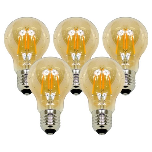 Ledison LED 2200K 에디슨 전구 4W A60, 전구색, 5개