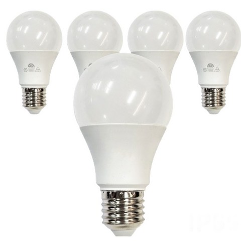 LED 야외 벌브 전구 8W, 주광색, 5개