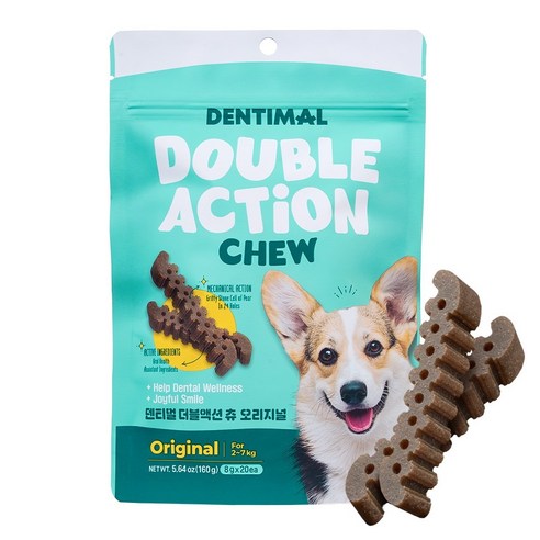 댕댕이 구강 건강 지킴이, 덴티멀 더블액션 츄 오리지널 덴탈껌 솔직 후기 강아지덴탈껌