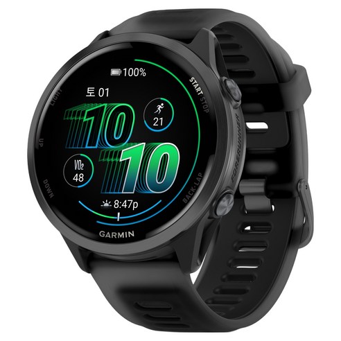 가민 러닝 GPS 스마트워치 47mm 포러너 570, GPS + 블루투스, 3.54cm, 블랙