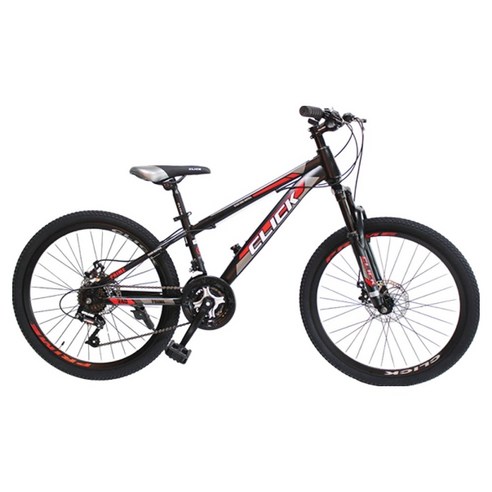 ATECX 클릭 프라임 24D 디스크브레이크 21단 MTB자전거 미조립, 블랙레드, 1개