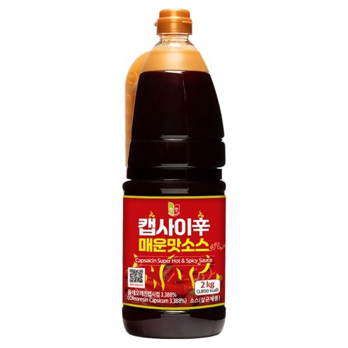 첫맛 캡사이신 매운맛 소스, 2kg, 1개