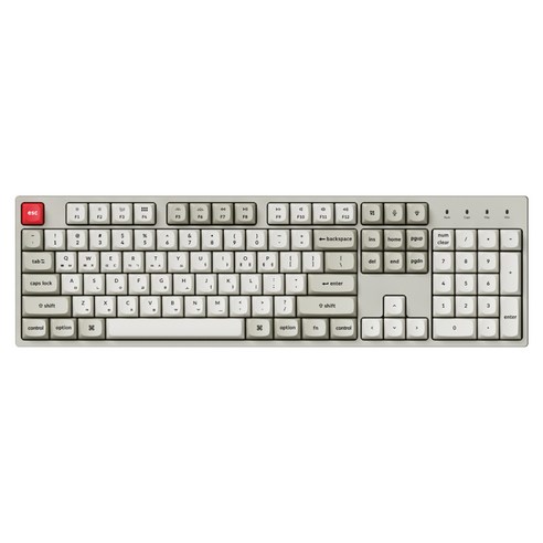 키크론 C2 Pro 8K RGB 핫스왑 유선 기계식 키보드, 레트로, C2PX-M1, 적축