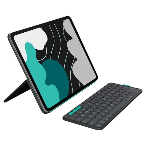 로지텍 FLIP FOLIO 아이패드 프로 13 케이스 + 키보드 세트, 블랙, 1세트, 920-013392