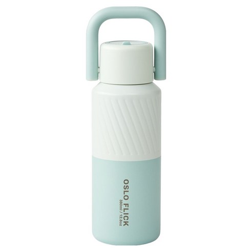 오슬로 플릭 텀블러, 민트 + 그린, 380ml, 1개