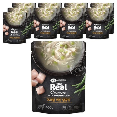 하림펫푸드 강아지 더리얼 퀴진 닭곰탕, 닭, 100g, 10개