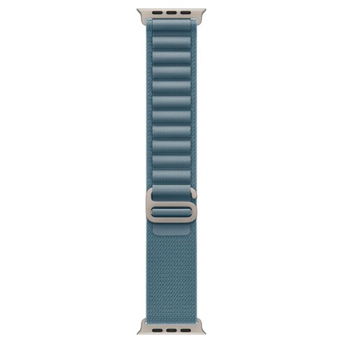 Apple 정품 애플워치 알파인 루프, 라이트 블루 / 내추럴 티타늄, 49mm, Large, 1개