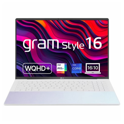 LG전자 2023 그램 스타일 16 코어i5 인텔 13세대, 오로라 화이트, 256GB, 16GB, Free DOS, 16ZD90RS-GX56K