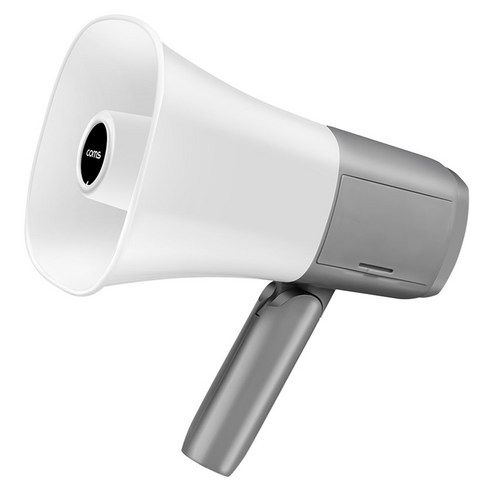 컴스 접이식 무선 확성기 녹음 스피커 기능 USB 핸디 메가폰 15W