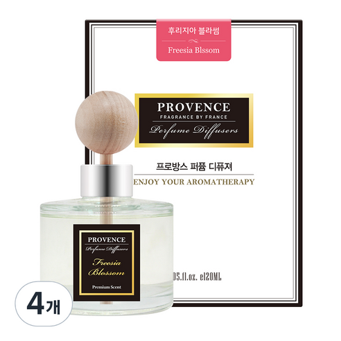 더허브샵 프로방스 퍼퓸 차량용 디퓨저, 후리지아 블라썸, 120ml, 4개