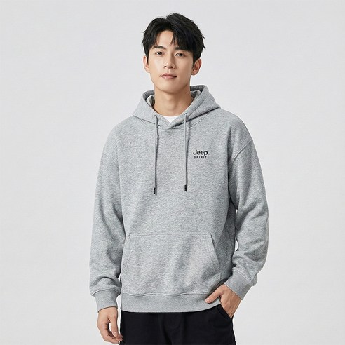 지프스피릿 남녀공용 패셔너블 빅포켓 후드티