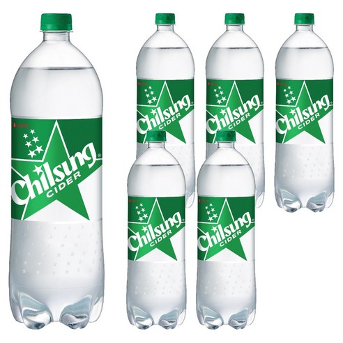 칠성사이다 탄산음료, 1.8L, 6개