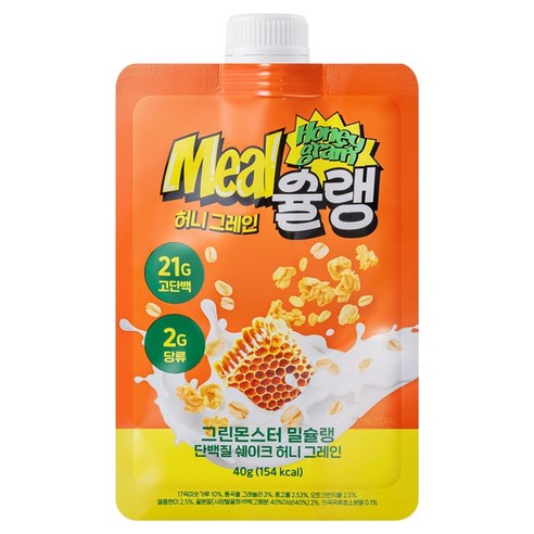 그린몬스터 밀슐랭 단백질 쉐이크 허니 그레인