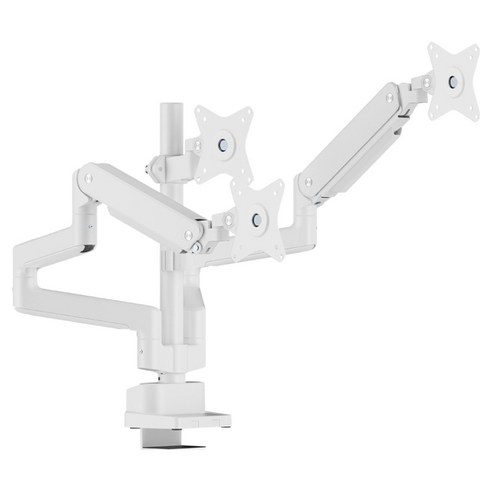 카멜마운트 트리플 벽면 밀착형 폴타입 모니터 거치대 CMA2T27, 화이트, 1개