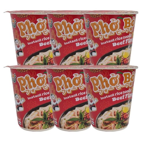STCO 킹포 베트남 쌀국수 소고기향, 50g, 6개