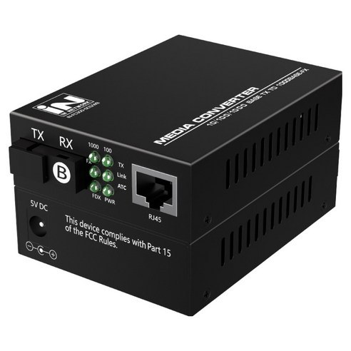 인네트워크 최대 3km지원 1Gbps 기가비트 SC타입 싱글모드 1코어 WDM 광 컨버터 B