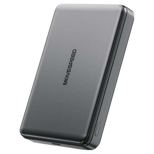 무브스피드 Qi2 30W 맥세이프 무선 충전 보조배터리 10000mAh, 티타늄 그레이, MSP04