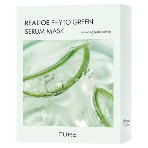 김정문알로에 큐어 리알로에 피토 그린 세럼 마스크팩, 10개입, 1개