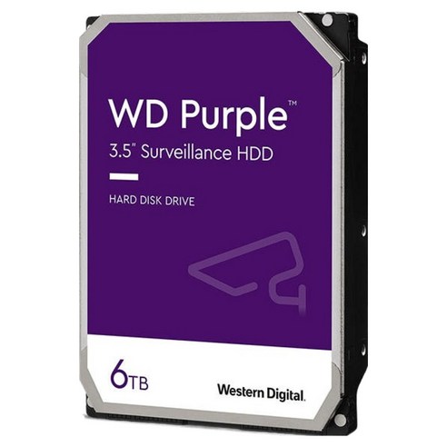 WD DVR NVR 저전력 CCTV 전용 하드디스크 웬디 퍼플 HDD, 6TB, 800001