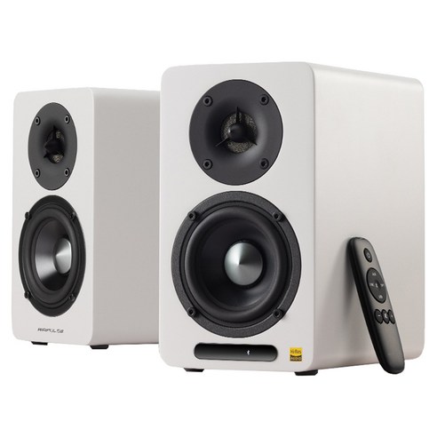 에디파이어 Hi Fi 데스크테리어 북쉘프 블루투스 스피커, 매트 화이트, AIRPULSE A60