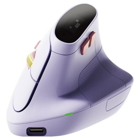 한성컴퓨터 OfficeMaster 3모드 경량 저소음 버티컬마우스, 퍼플하트, VM350