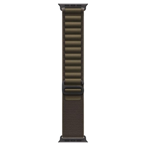 Apple 정품 애플워치 알파인 루프, 다크 올리브 / 블랙 티타늄, 49mm, Large, 1개