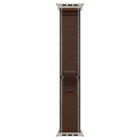 Apple 정품 애플워치 트레일 루프, 다크 엄버 / 내추럴 티타늄, 49mm, M/L, 1개
