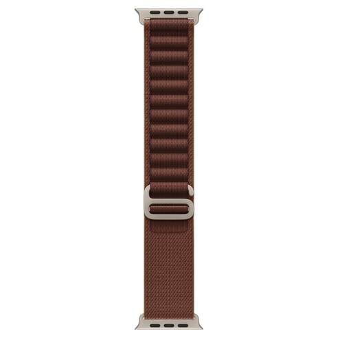 Apple 정품 애플워치 알파인 루프, 버건디 / 내추럴 티타늄, 49mm, Small, 1개