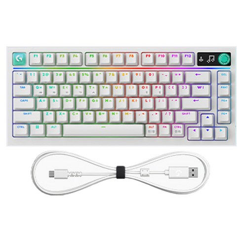 로지텍 코리아 로지텍G G316 X 75 게이밍 유선 기계식 키보드, 화이트, 920-014340, 적축
