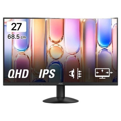 AOC QHD 보더리스 IPS HDR 무결점 모니터, 68.5cm, Q27B30E