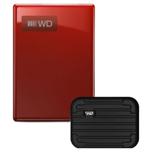WD New My Passport USB C 외장하드 전용파우치, 2TB, RED(외장하드)
