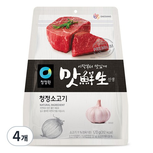 맛선생 청정 소고기, 120g, 4개