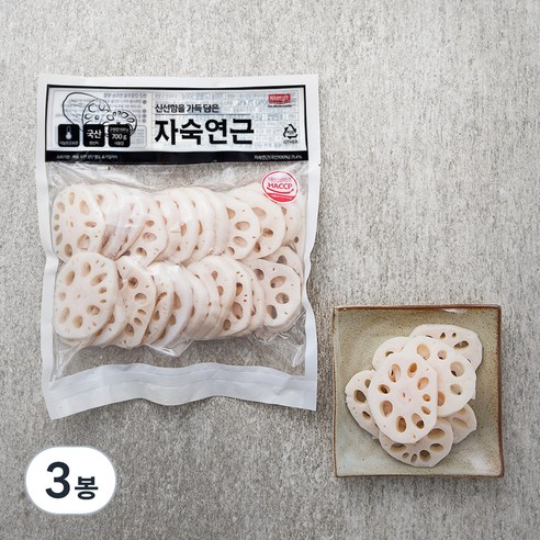 자숙연근, 500g, 3봉