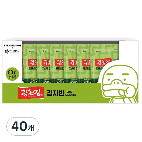카카오프렌즈 광천김 김자반, 40g, 40개