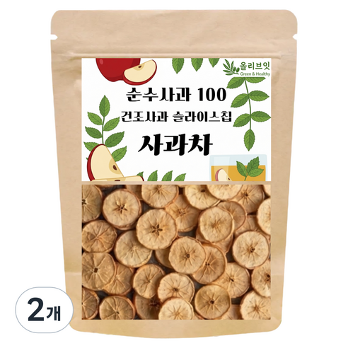 올리브잇 순수사과100 건조 슬라이스칩 사과차