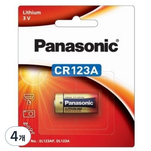 파나소닉 카메라용 리튬 건전지, 1개입, 4개