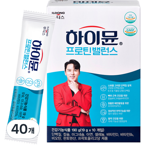 일동후디스 하이뮨 프로틴 밸런스 분말 스틱 10p, 19g, 40개