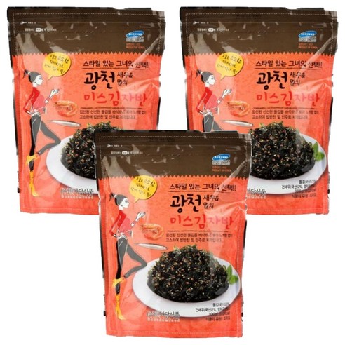 한아담식품 광천 새우 멸치 미스 김자반, 300g, 3개