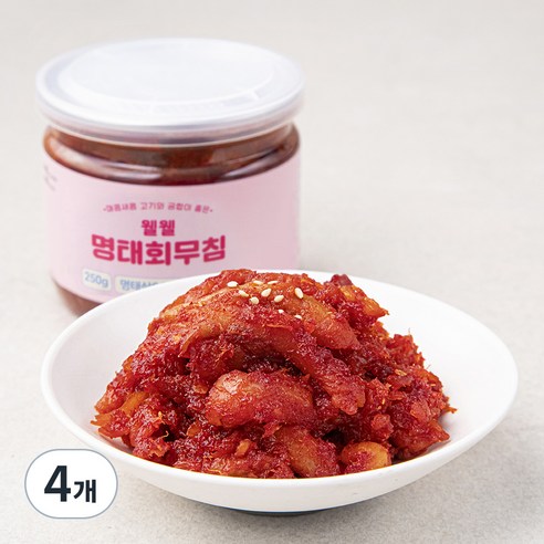 웰웰 명태 회무침, 250g, 4개