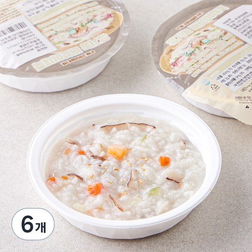 섬죽 유기농 인증 버섯야채죽, 180g, 6개