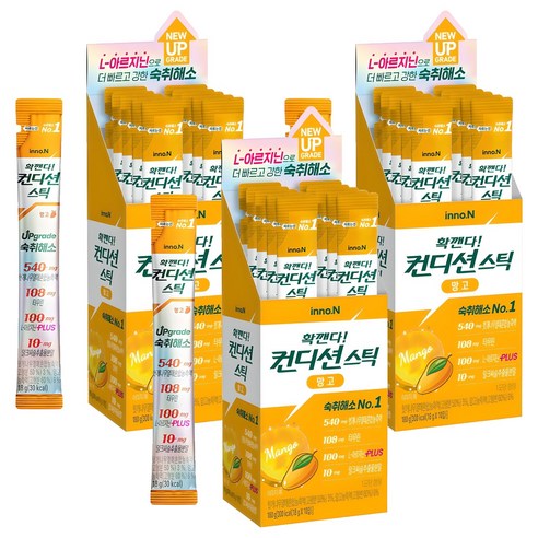 컨디션 스틱 숙취해소제 망고맛 10p, 180g, 3개