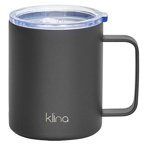 클리나 이지 머그 텀블러, 챠콜, 415ml, 1개