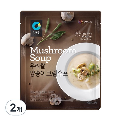 청정원 우리쌀 양송이 크림수프, 60g, 6개