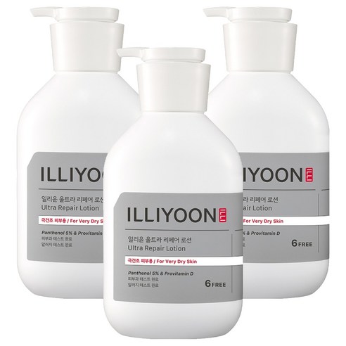 일리윤 대용량 울트라 리페어 바디로션, 528ml, 3개