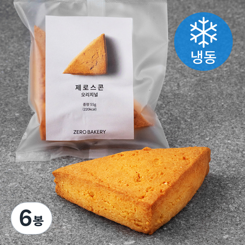 제로베이커리 제로 스콘 (냉동), 55g, 1개입, 6개